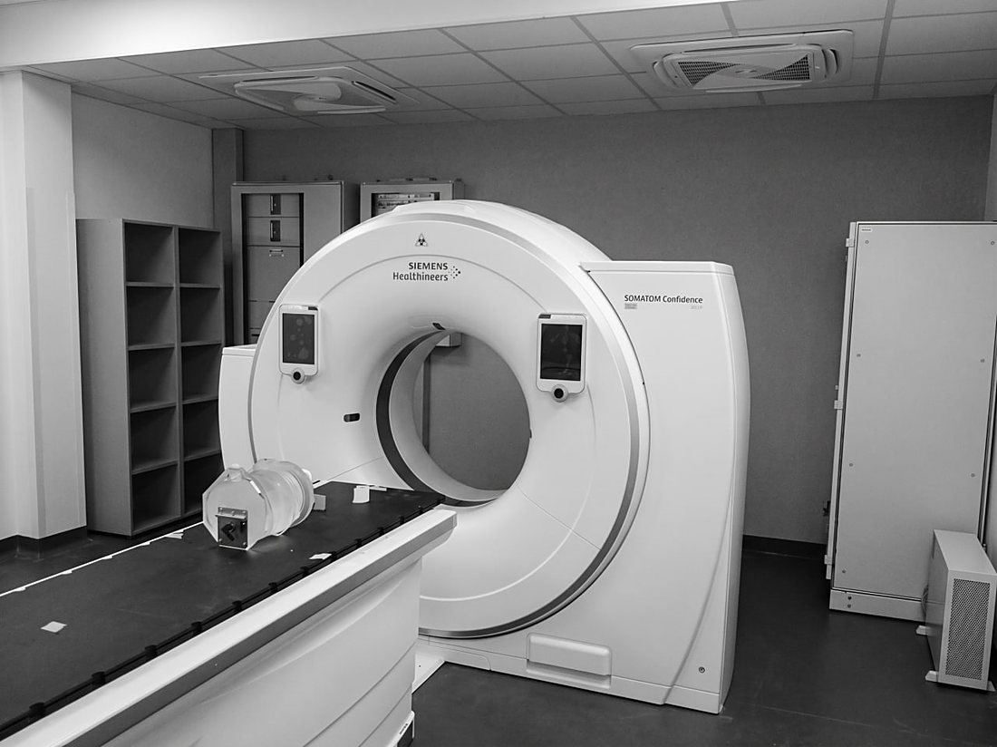 Sala TC con tomografo Siemens SOMATOM Confidence